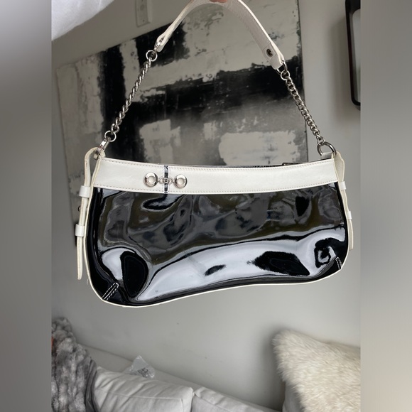 Via Spiga Black & White PVC Shoulder Bag - Picture 1 of 12